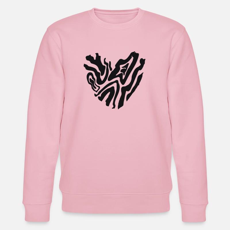 Herz eines Tigers  - Stanley/Stella Unisex Bio-Sweatshirt CHANGER  - Hellrosa