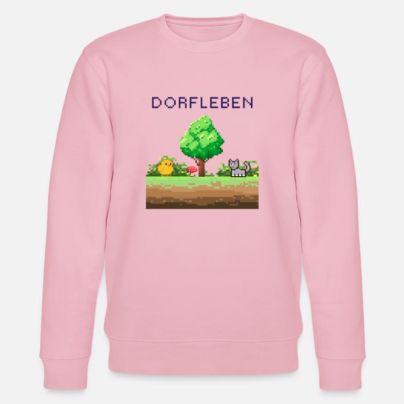 Dorflleben Pixelwelt - Stanley/Stella Unisex Bio-Sweatshirt CHANGER  - Hellrosa