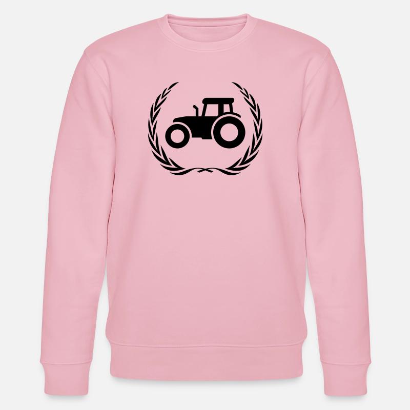 Traktor Symbol Farmer - Stanley/Stella Unisex Bio-Sweatshirt CHANGER  - Hellrosa