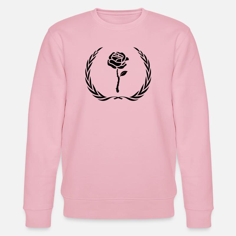 Rose Symbol Kranz - Stanley/Stella Unisex Bio-Sweatshirt CHANGER  - Hellrosa