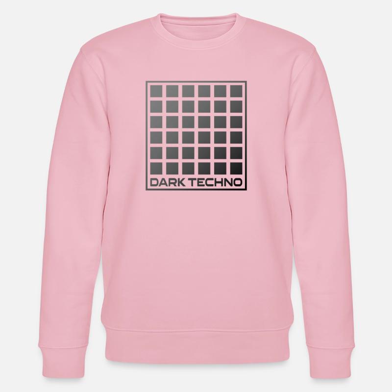 Dark Techno Grid - Stanley/Stella CHANGER Unisex Organic Sweatshirt - cotton pink