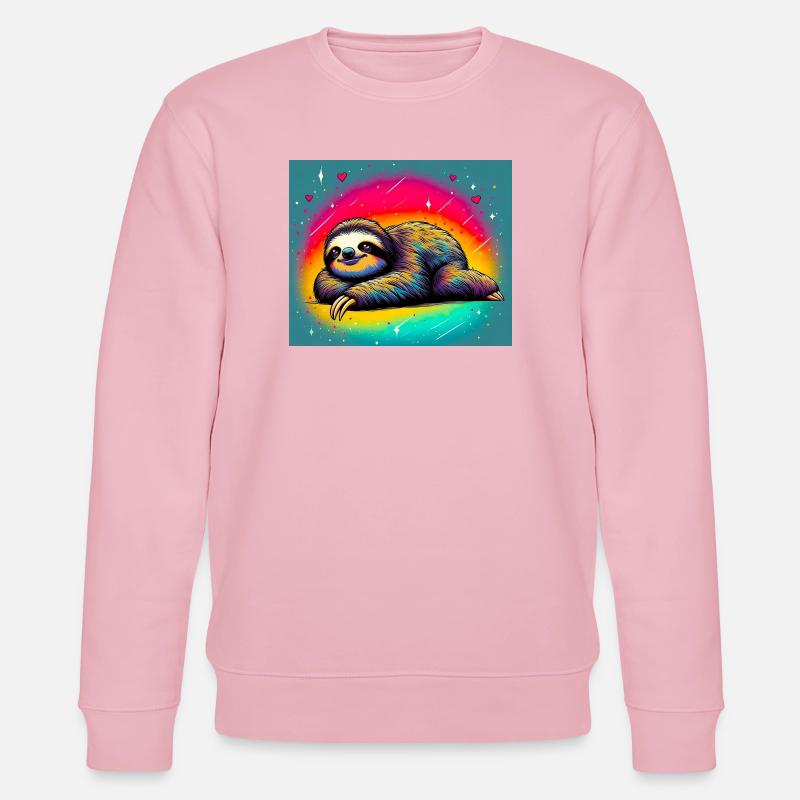 Faultier - Stanley/Stella Unisex Bio-Sweatshirt CHANGER  - Hellrosa