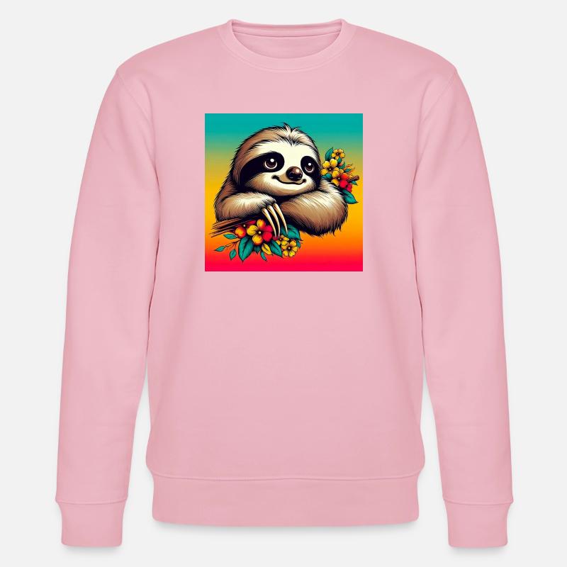 Faultier - Stanley/Stella Unisex Bio-Sweatshirt CHANGER  - Hellrosa