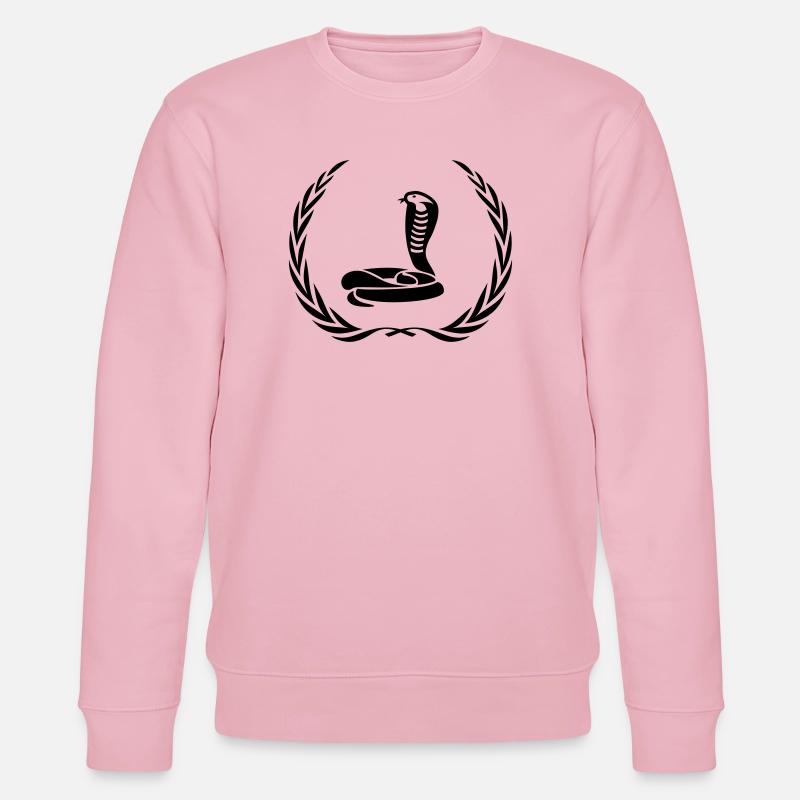 Couronne de serpent cobra - Sweat bio CHANGER Stanley/Stella Unisexe - rose pâle