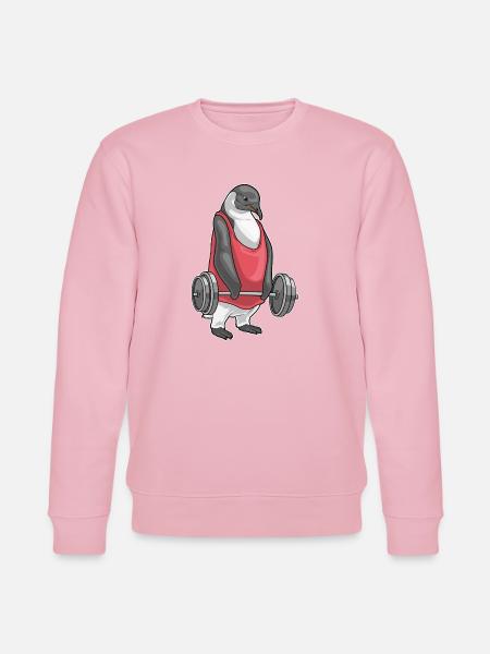 Penguin Bodybuilder Barbell Musculation - Sweat bio CHANGER Stanley/Stella Unisexe - rose pâle