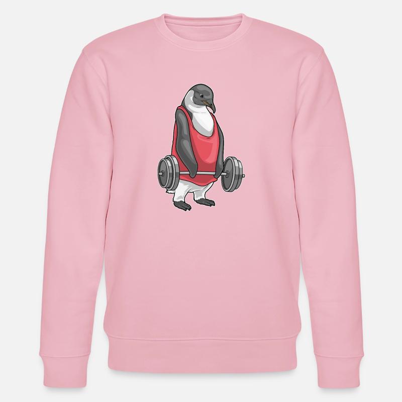 Penguin Bodybuilder Barbell Musculation - Sweat bio CHANGER Stanley/Stella Unisexe - rose pâle