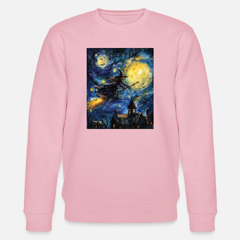 Hexe Van Gogh Starry Night - Stanley/Stella Unisex Bio-Sweatshirt CHANGER  - Hellrosa