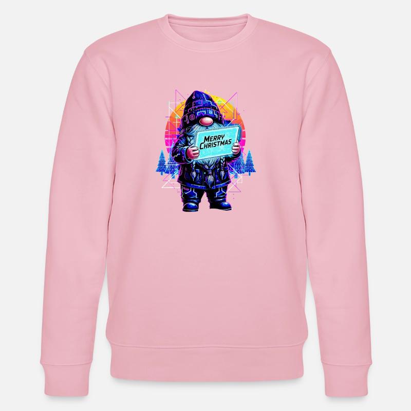 Merry Christmas - Synthwave Gnom 80s - Stanley/Stella Unisex Bio-Sweatshirt CHANGER  - Hellrosa