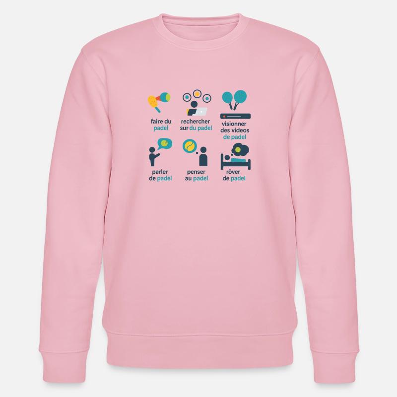 Verspieltes grafisches Padel - Stanley/Stella Unisex Bio-Sweatshirt CHANGER  - Hellrosa