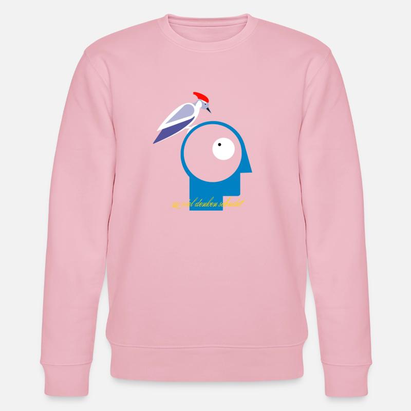 Trop réfléchir est nuisible - Sweat bio CHANGER Stanley/Stella Unisexe - rose pâle