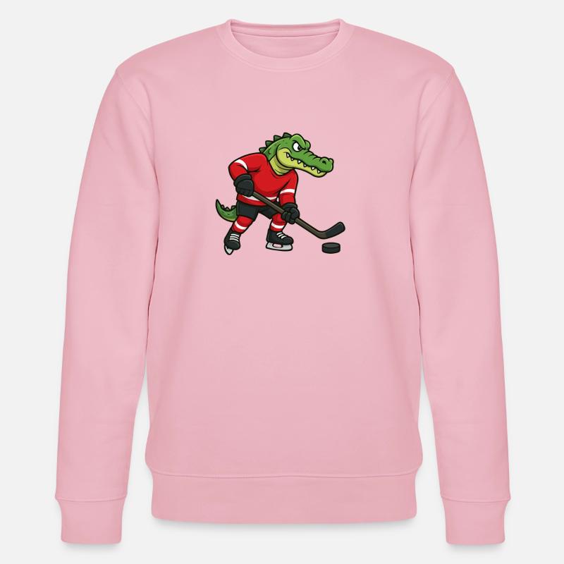 Krokodil Eishockeyheld - Sweat bio CHANGER Stanley/Stella Unisexe - rose pâle