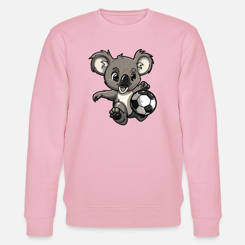 Koala Fußball Comic - Stanley/Stella Unisex Bio-Sweatshirt CHANGER  - Hellrosa