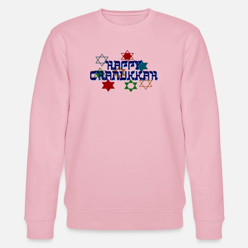 Joyeux Hanoukka - Sweat bio CHANGER Stanley/Stella Unisexe - rose pâle