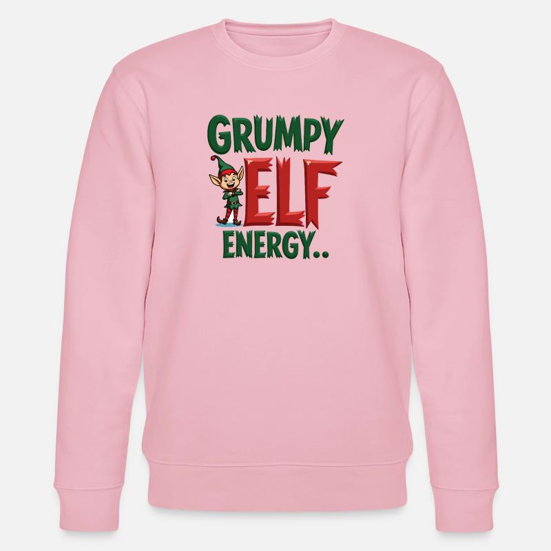 Grumpy Elf Energy Grumpy Imp - Stanley/Stella CHANGER Unisex Organic Sweatshirt - cotton pink