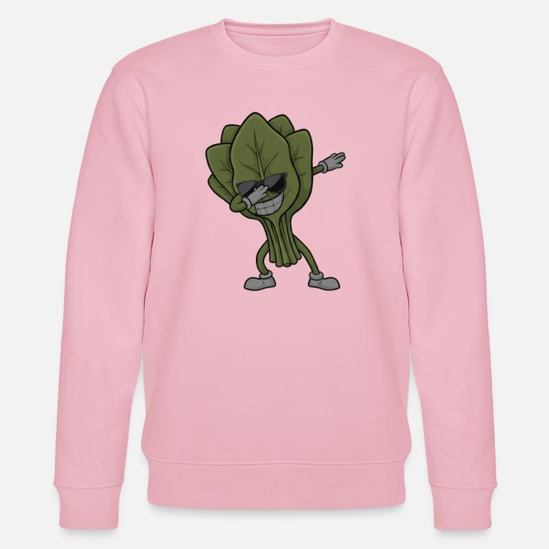 Groovy Spinat Dunkle Brille - Stanley/Stella Unisex Bio-Sweatshirt CHANGER  - Hellrosa