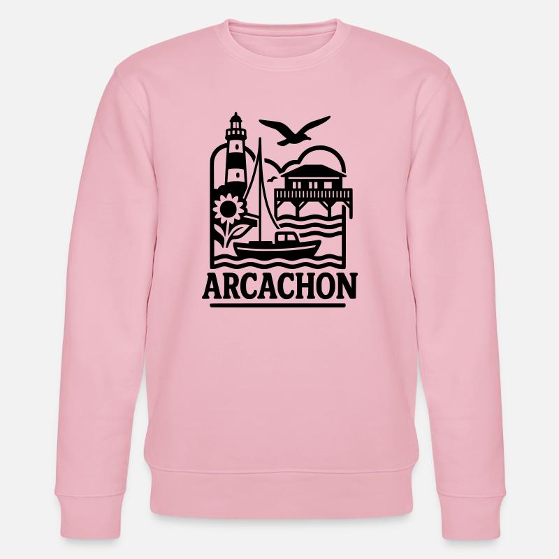 arcachon frankreich - Stanley/Stella Unisex Bio-Sweatshirt CHANGER  - Hellrosa