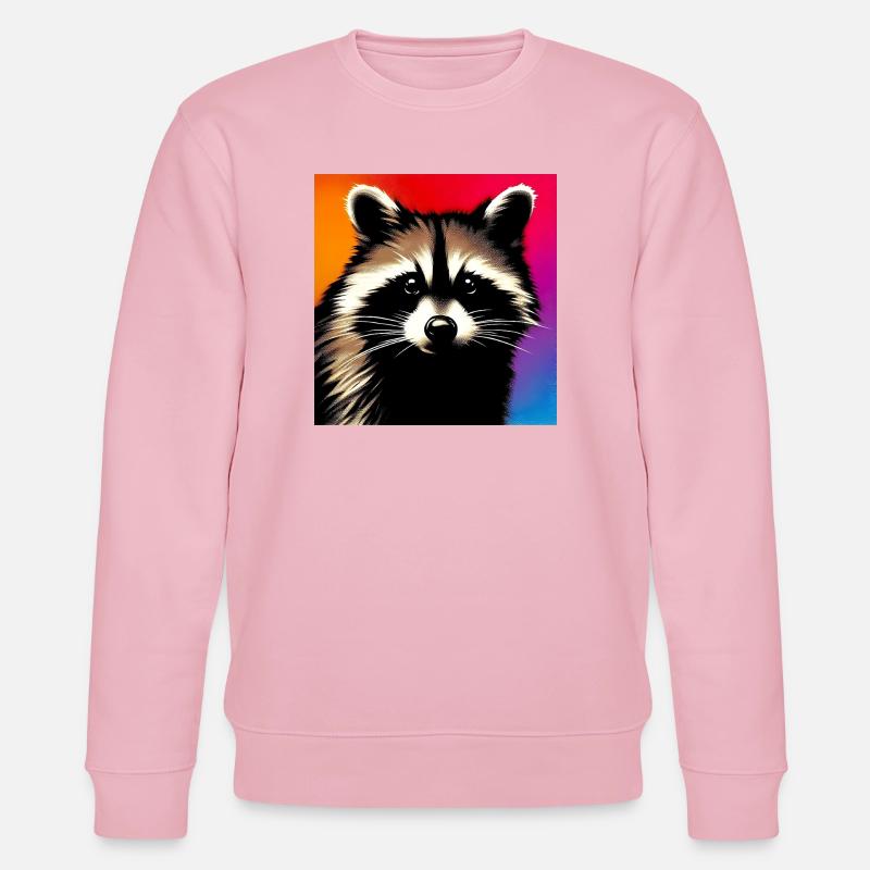 Waschbär - Stanley/Stella Unisex Bio-Sweatshirt CHANGER  - Hellrosa