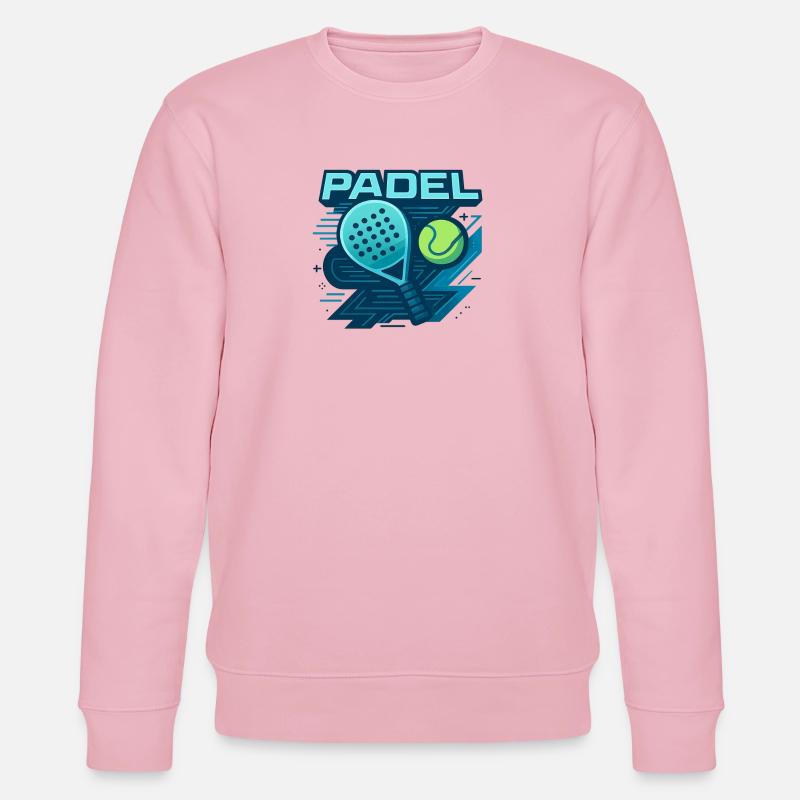 Padel Logo Schläger Ball Dynamik - Stanley/Stella Unisex Bio-Sweatshirt CHANGER  - Hellrosa