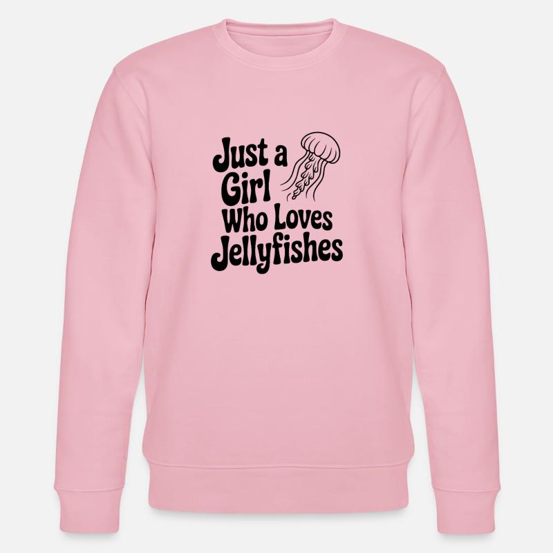 Nur ein Mädchen, das Quallen liebt - Stanley/Stella Unisex Bio-Sweatshirt CHANGER  - Hellrosa