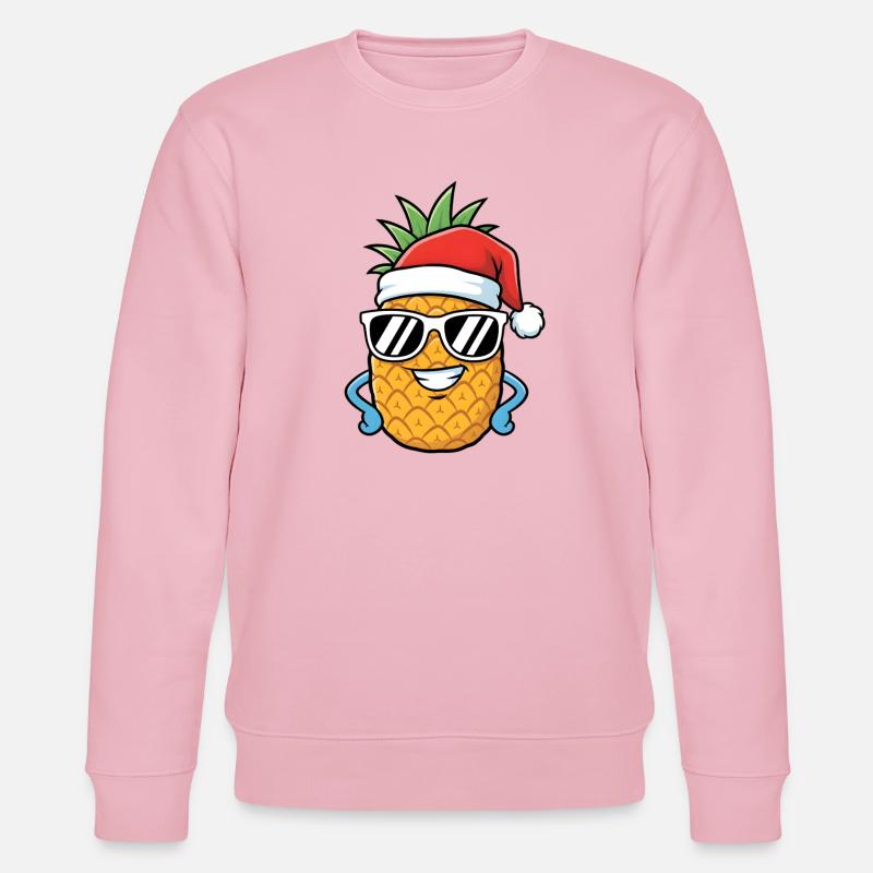 Art de l’ananas de Noël - Sweat bio CHANGER Stanley/Stella Unisexe - rose pâle
