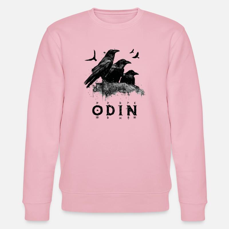 Odin-Crow-Edda-Viking - Stanley/Stella Unisex Bio-Sweatshirt CHANGER  - Hellrosa