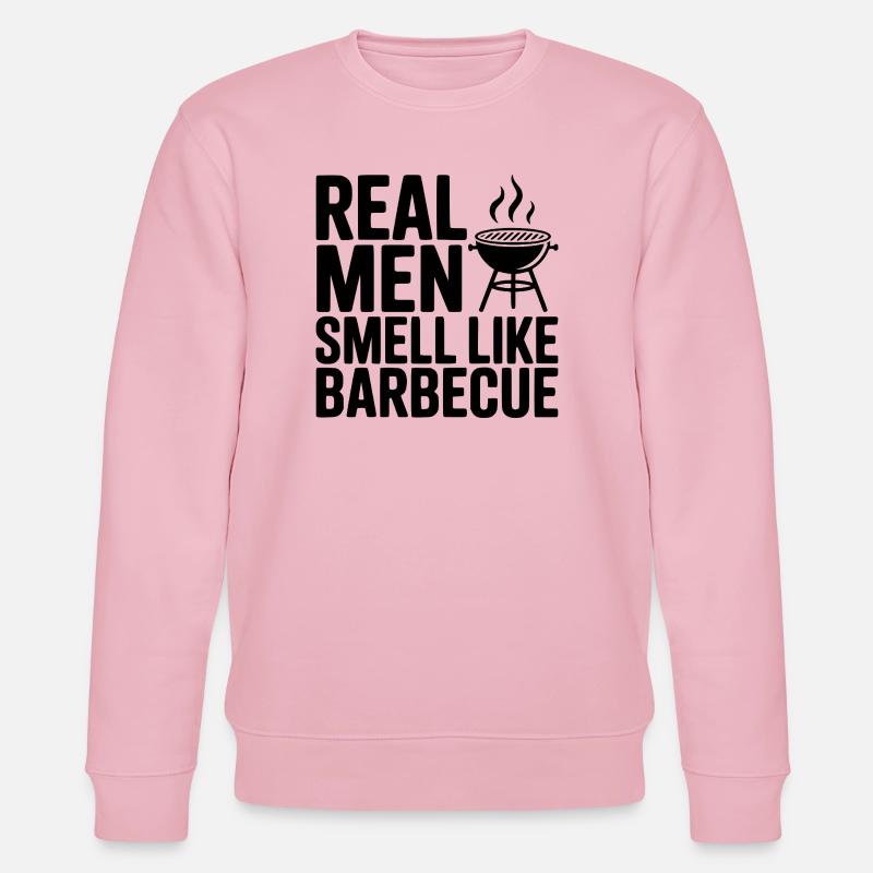 Echte Männer riechen nach Barbecue - Stanley/Stella Unisex Bio-Sweatshirt CHANGER  - Hellrosa