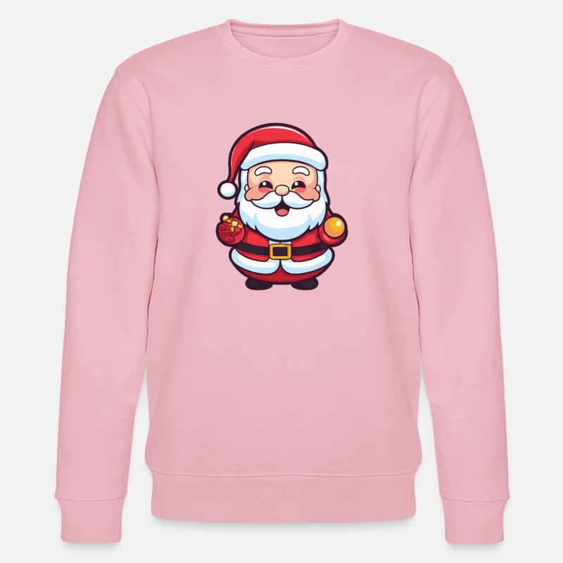 Weihnachtsmann Comic Weihnachten - Stanley/Stella Unisex Bio-Sweatshirt CHANGER  - Hellrosa