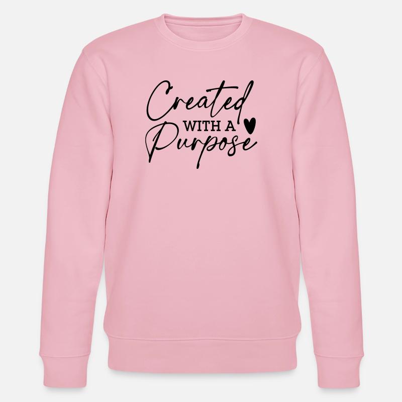 Createtd with a Purpose - Stanley/Stella CHANGER Unisex Organic Sweatshirt - cotton pink