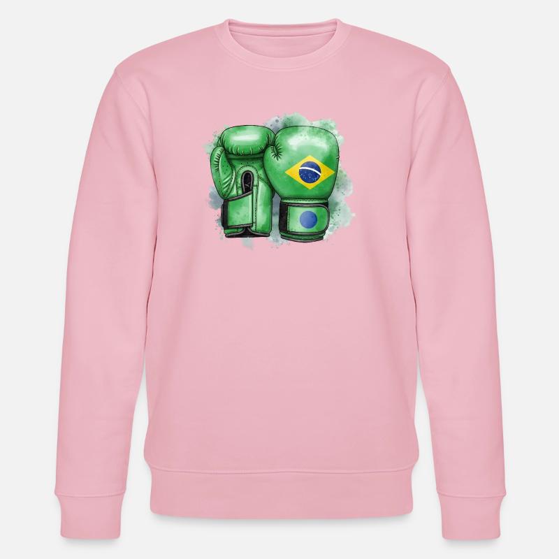 Brasil Boxen Brasilien Boxhandschuhe - Stanley/Stella Unisex Bio-Sweatshirt CHANGER  - Hellrosa