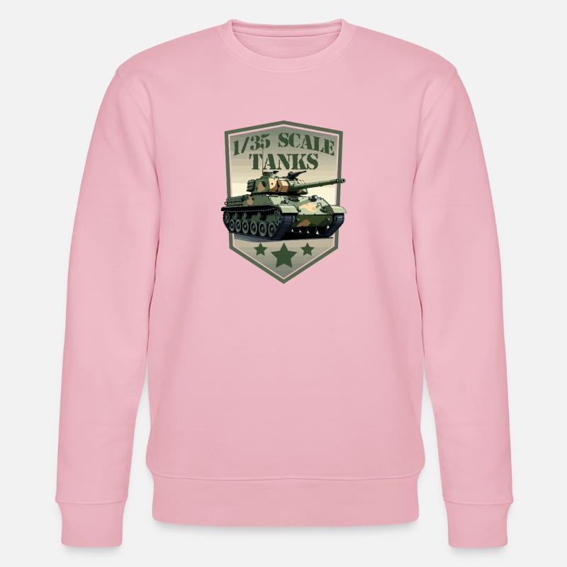 Panzer im Maßstab 1:35 Patch Schild - Stanley/Stella Unisex Bio-Sweatshirt CHANGER - Hellrosa