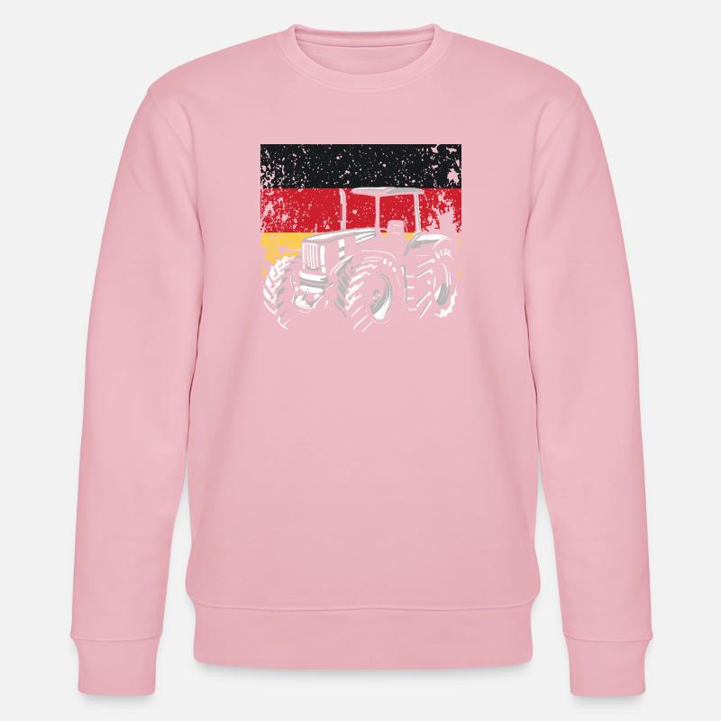 Traktorfahrer Deutschland Traktor Bauernhof - Stanley/Stella Unisex Bio-Sweatshirt CHANGER  - Hellrosa
