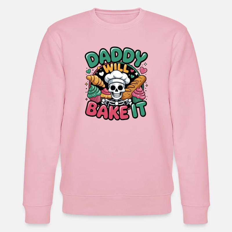 Daddy Will Bake It Skull Chef - Stanley/Stella Unisex Bio-Sweatshirt CHANGER  - Hellrosa