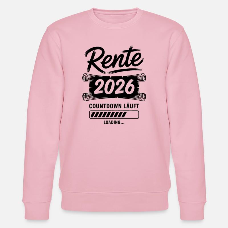 Rente Countdown Läuft - Stanley/Stella Unisex Bio-Sweatshirt CHANGER  - Hellrosa
