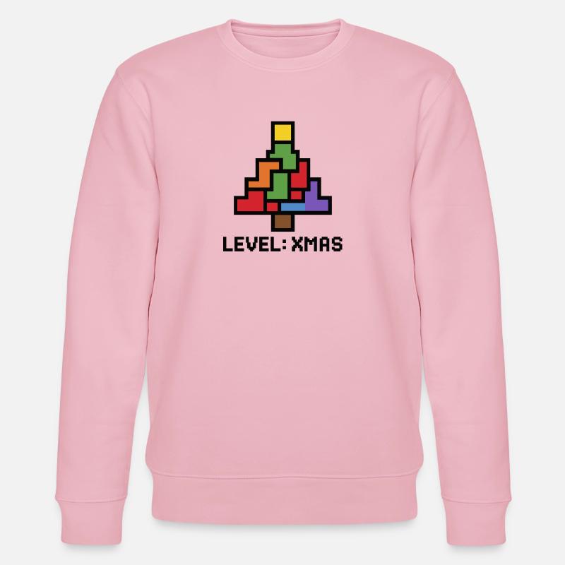 LevelXmas Pixelbaum - Stanley/Stella Unisex Bio-Sweatshirt CHANGER  - Hellrosa