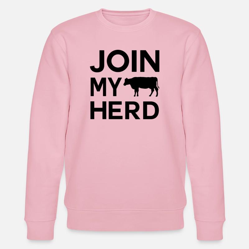 Bauer Design Join My Herd  - Stanley/Stella Unisex Bio-Sweatshirt CHANGER  - Hellrosa