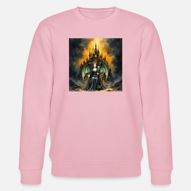 Sorcière ailée devant le château - Sweat bio CHANGER Stanley/Stella Unisexe - rose pâle