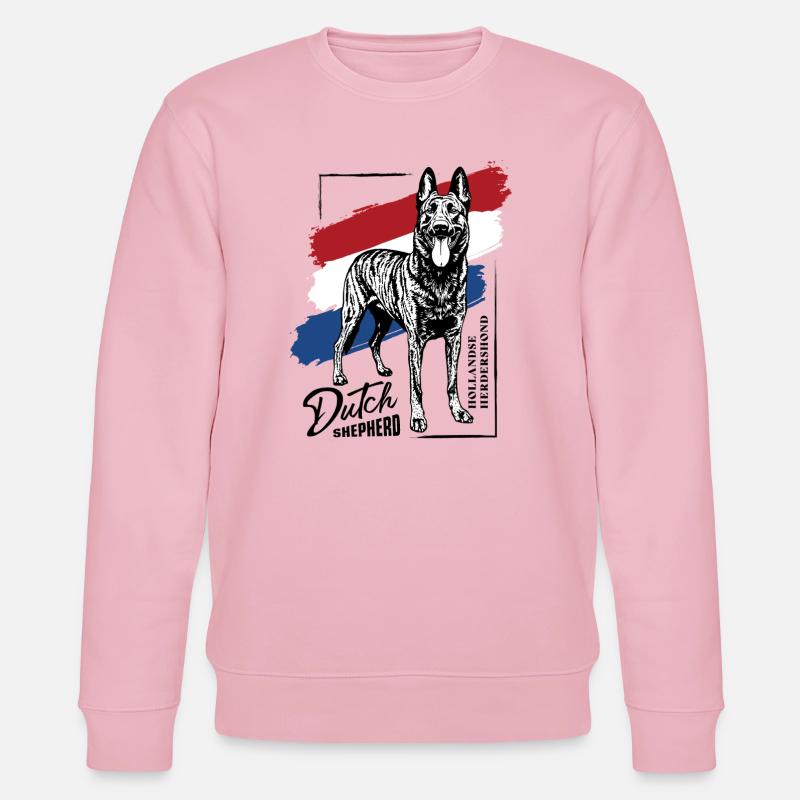Dutch Shepherd - Dutchie  - Stanley/Stella CHANGER Unisex Organic Sweatshirt - cotton pink