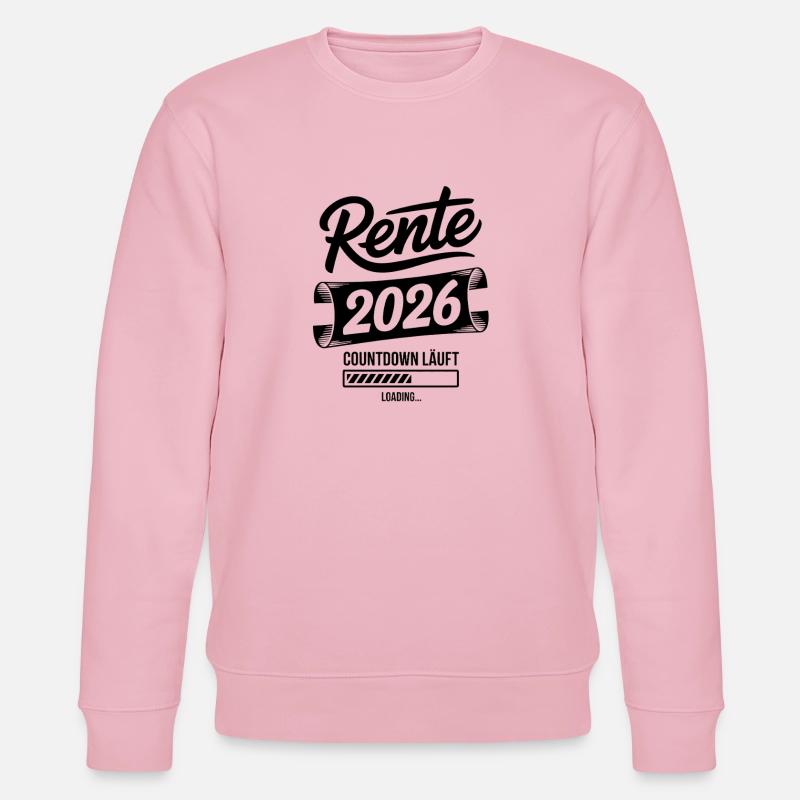 Pension 2026 Countdown Chart - Stanley/Stella CHANGER Unisex Organic Sweatshirt - cotton pink