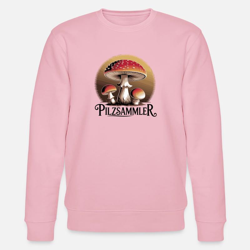 Mystical toadstools in the moonlight - Stanley/Stella CHANGER Unisex Organic Sweatshirt - cotton pink