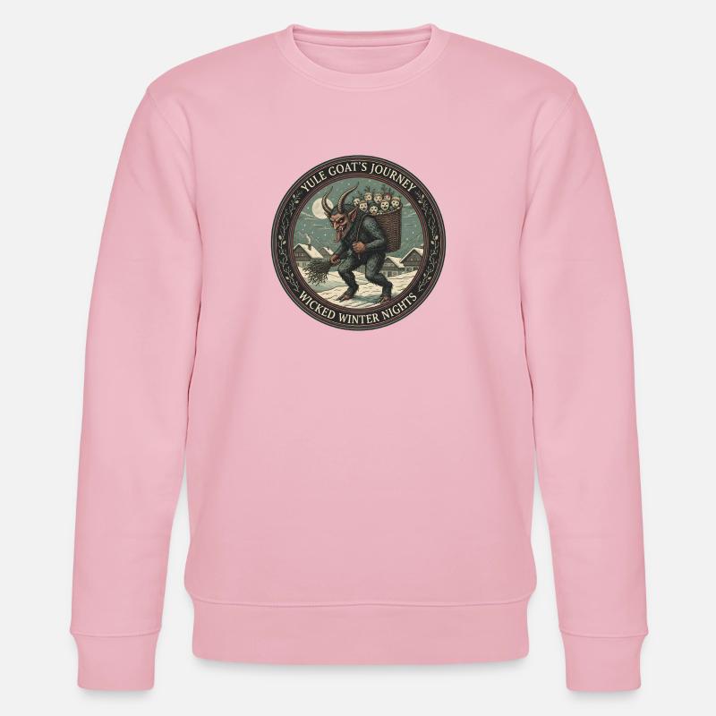 Die Reise der Weihnachtsziege – Böse Winternächte - Stanley/Stella Unisex Bio-Sweatshirt CHANGER  - Hellrosa