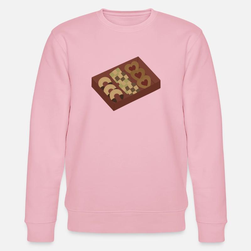Weihnachtsplätzchen in einer Schachtel - Stanley/Stella Unisex Bio-Sweatshirt CHANGER  - Hellrosa