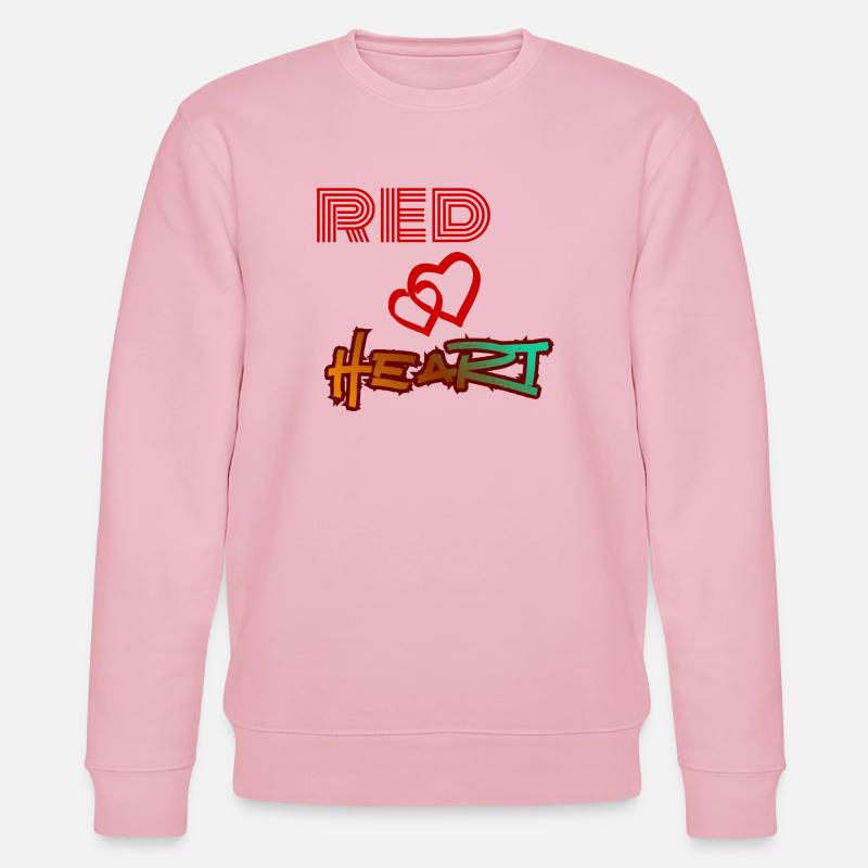 Rotes Herz, Graffiti-Herz - Stanley/Stella Unisex Bio-Sweatshirt CHANGER  - Hellrosa