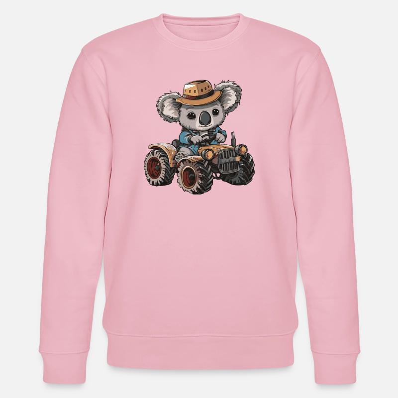 Koala Traktor Farmer - Stanley/Stella Unisex Bio-Sweatshirt CHANGER  - Hellrosa