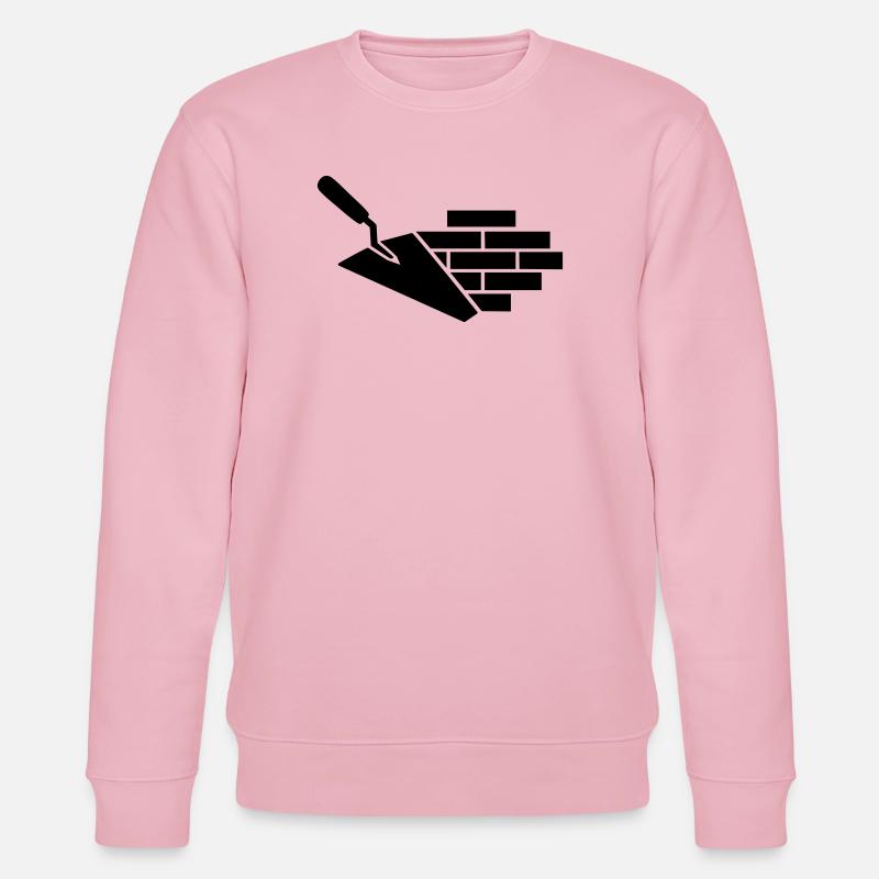 Maurer Logo mit Kelle & Ziegel - Stanley/Stella Unisex Bio-Sweatshirt CHANGER - Hellrosa