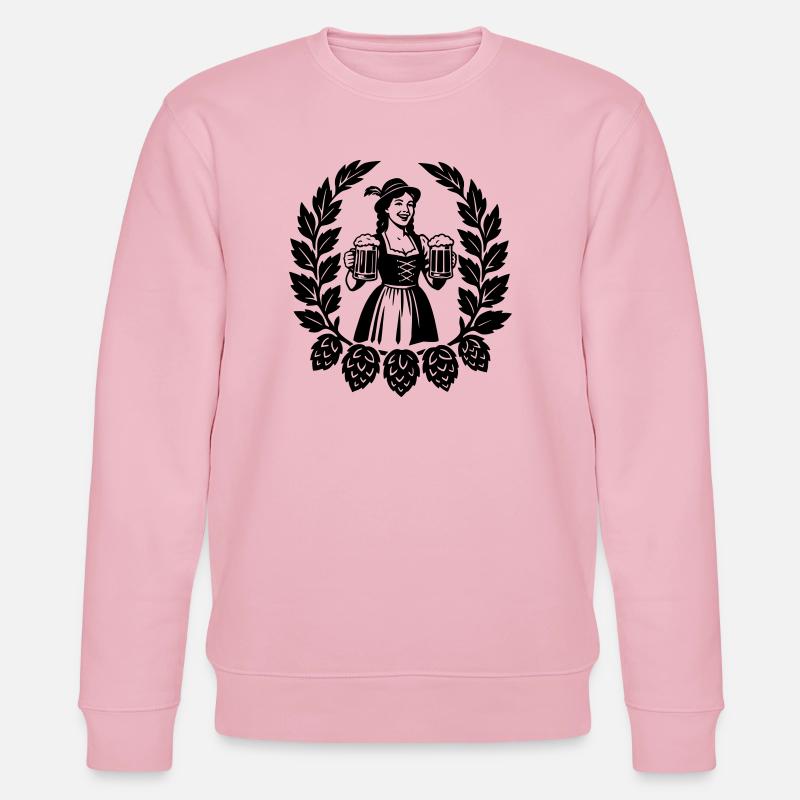 Bier Mädchen - Stanley/Stella Unisex Bio-Sweatshirt CHANGER  - Hellrosa