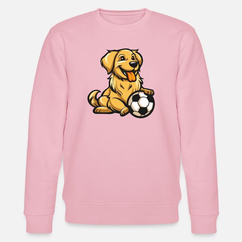 Chien drôle avec balle - Sweat bio CHANGER Stanley/Stella Unisexe - rose pâle