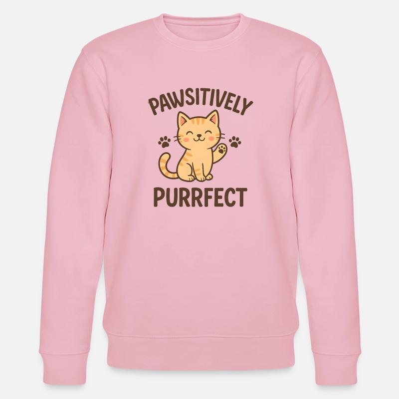 Conception Pathsitively Purrfect Cat - Sweat bio CHANGER Stanley/Stella Unisexe - rose pâle