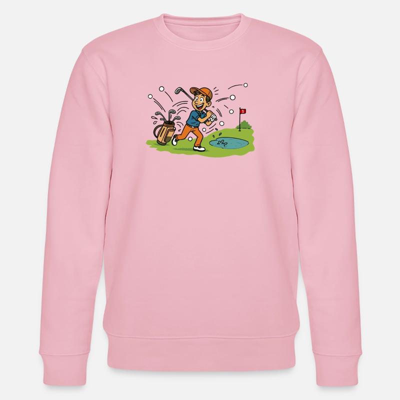 Golf Schon Süchtig - Stanley/Stella Unisex Bio-Sweatshirt CHANGER  - Hellrosa