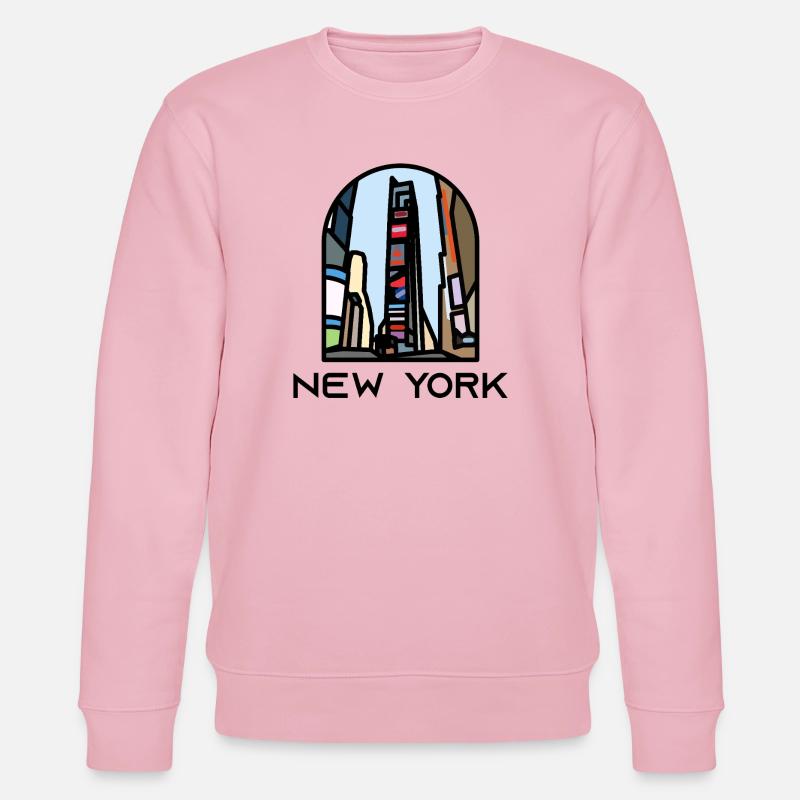 New York - Times Square - Stanley/Stella Unisex Bio-Sweatshirt CHANGER  - Hellrosa