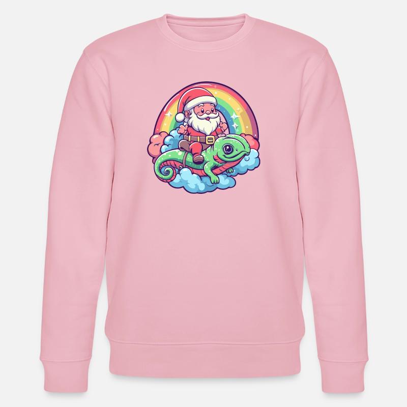 Noël Caméléon du Père Noël - Sweat bio CHANGER Stanley/Stella Unisexe - rose pâle